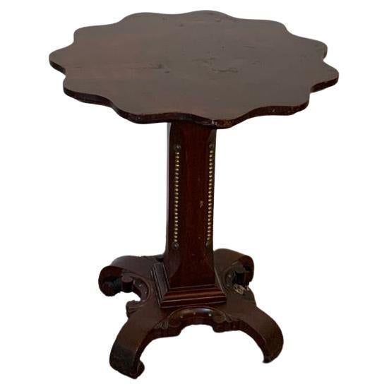  Scalloped Top Pedestal Table