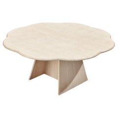 Scalloped Travertine Coffee Table