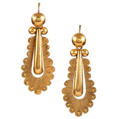 Antique Scalloped Victorian Drop Earrings