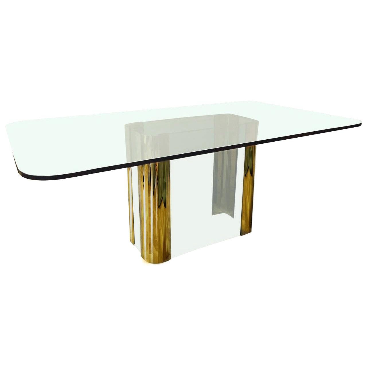 Scalloped Waterfall Dining Table by Leon Rosen for Pace For Sale