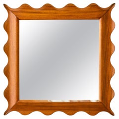Scalloped Wood Italian Mirror
