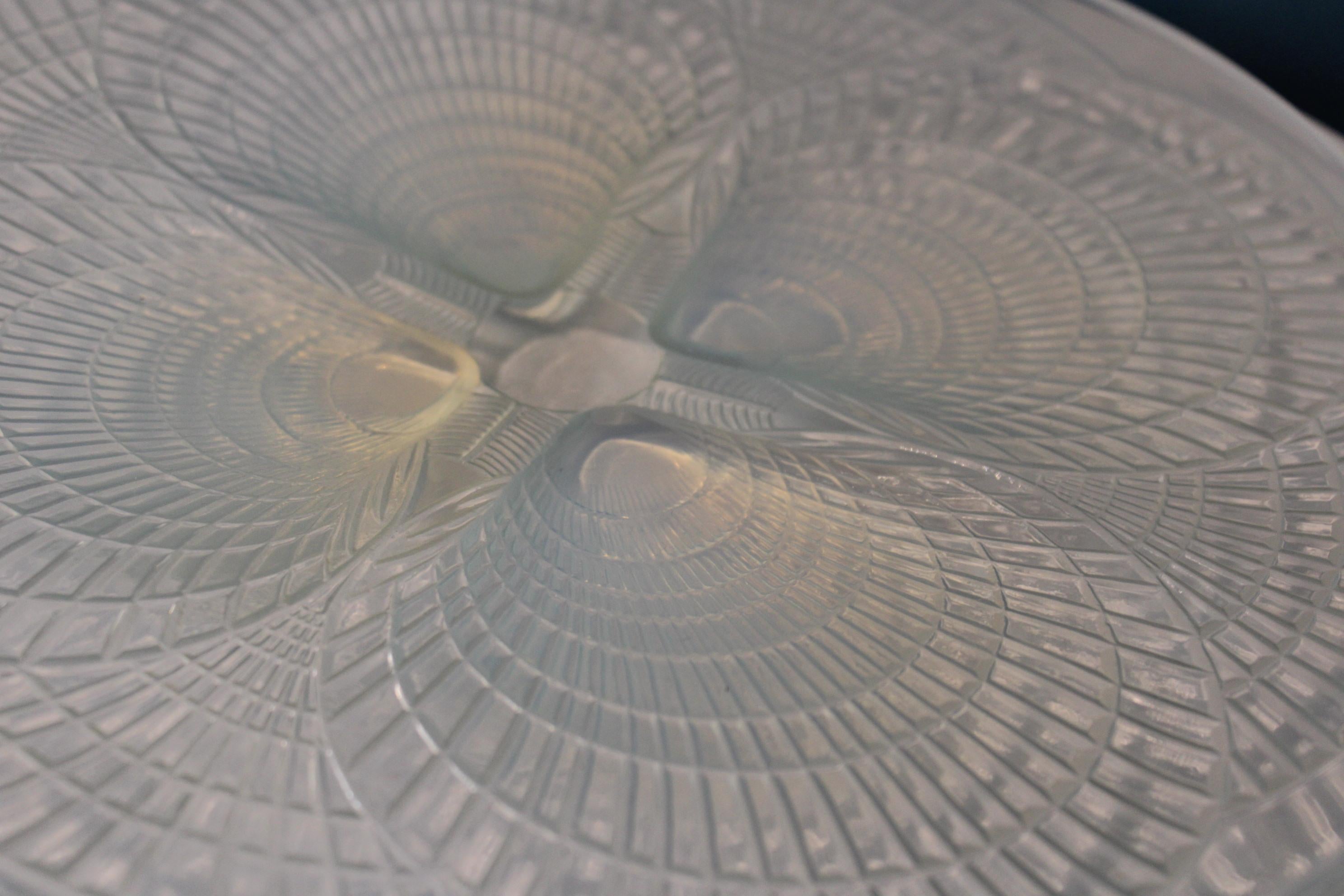 Art Deco Scallops Glass Plate by René Lalique For Sale