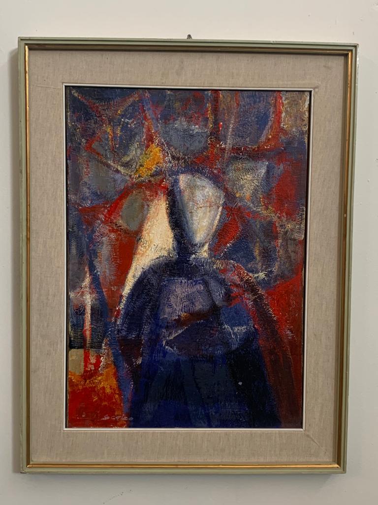 Italian Scalzo, The Opera, 1970s, Oil on Plywood For Sale