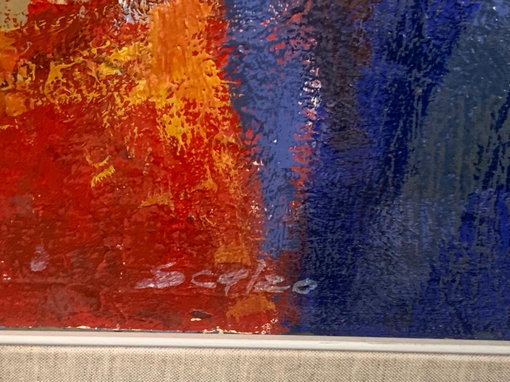 Wood Scalzo, The Opera, 1970s, Oil on Plywood For Sale