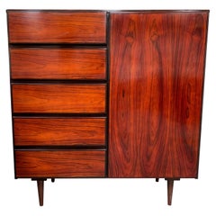 Scan Coll Danish Red Wood Storage Cabinet