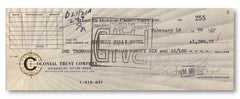 Scandalous Marilyn Monroe Vintage 1960 Autographed Bank Cheque