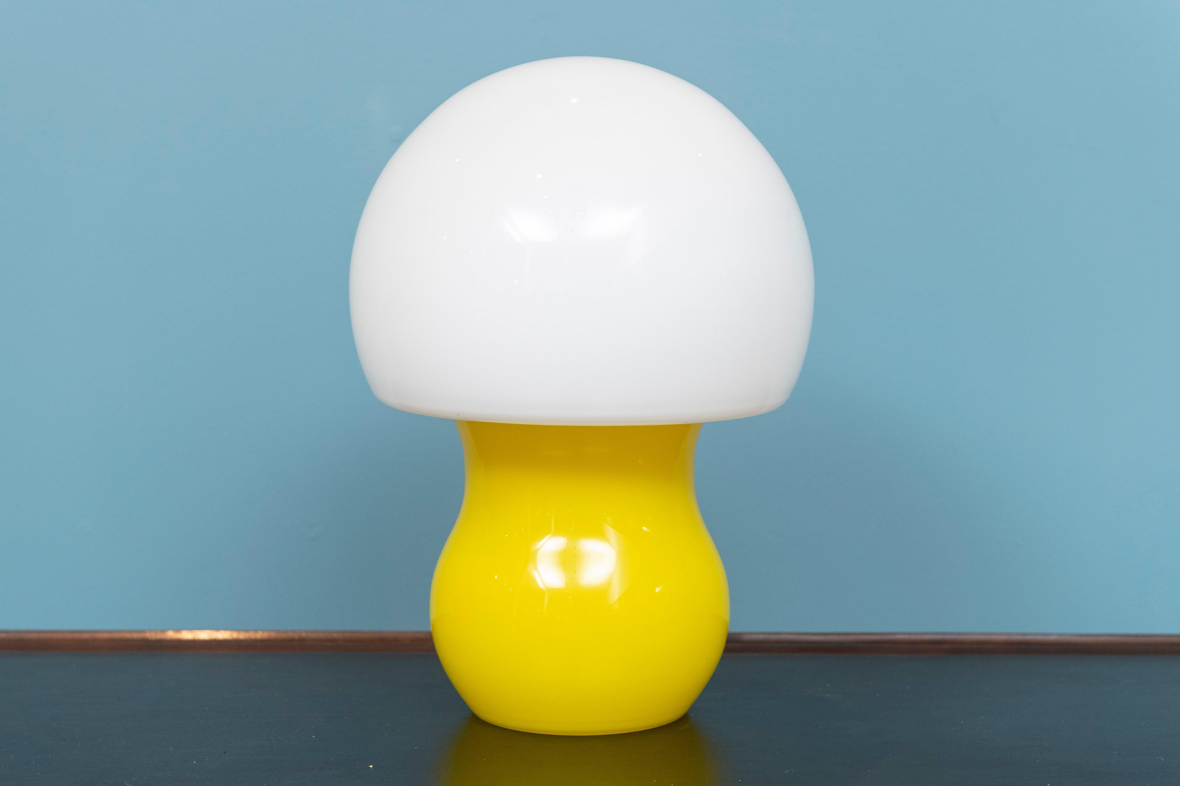 Swedish Scandanavian Glass Table Lamp