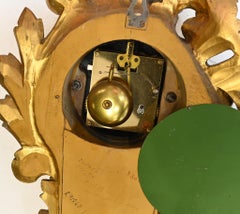 Reloj de Pared Escandinavo Antiguo Relojes Tallados Rococó Giltwood