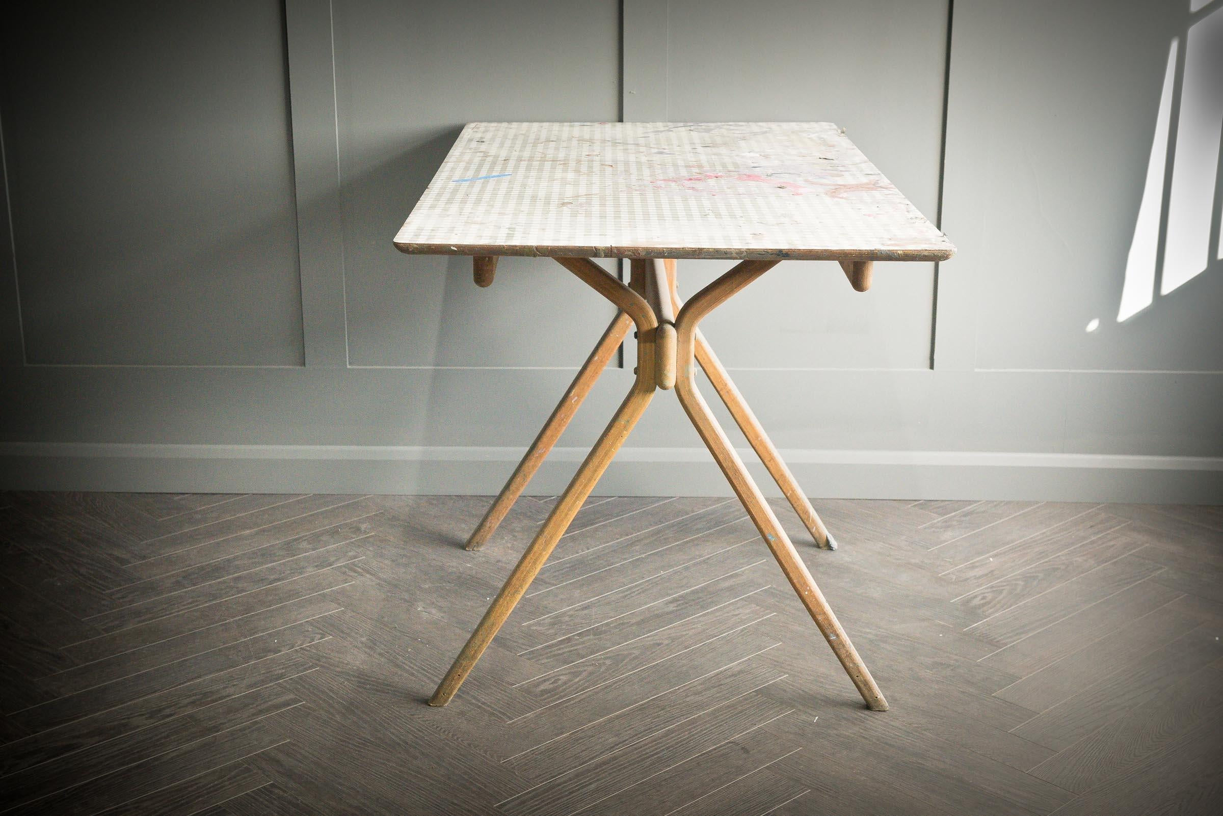 Scandi Table from Theatre Paint Department In Good Condition For Sale In Alton, GB