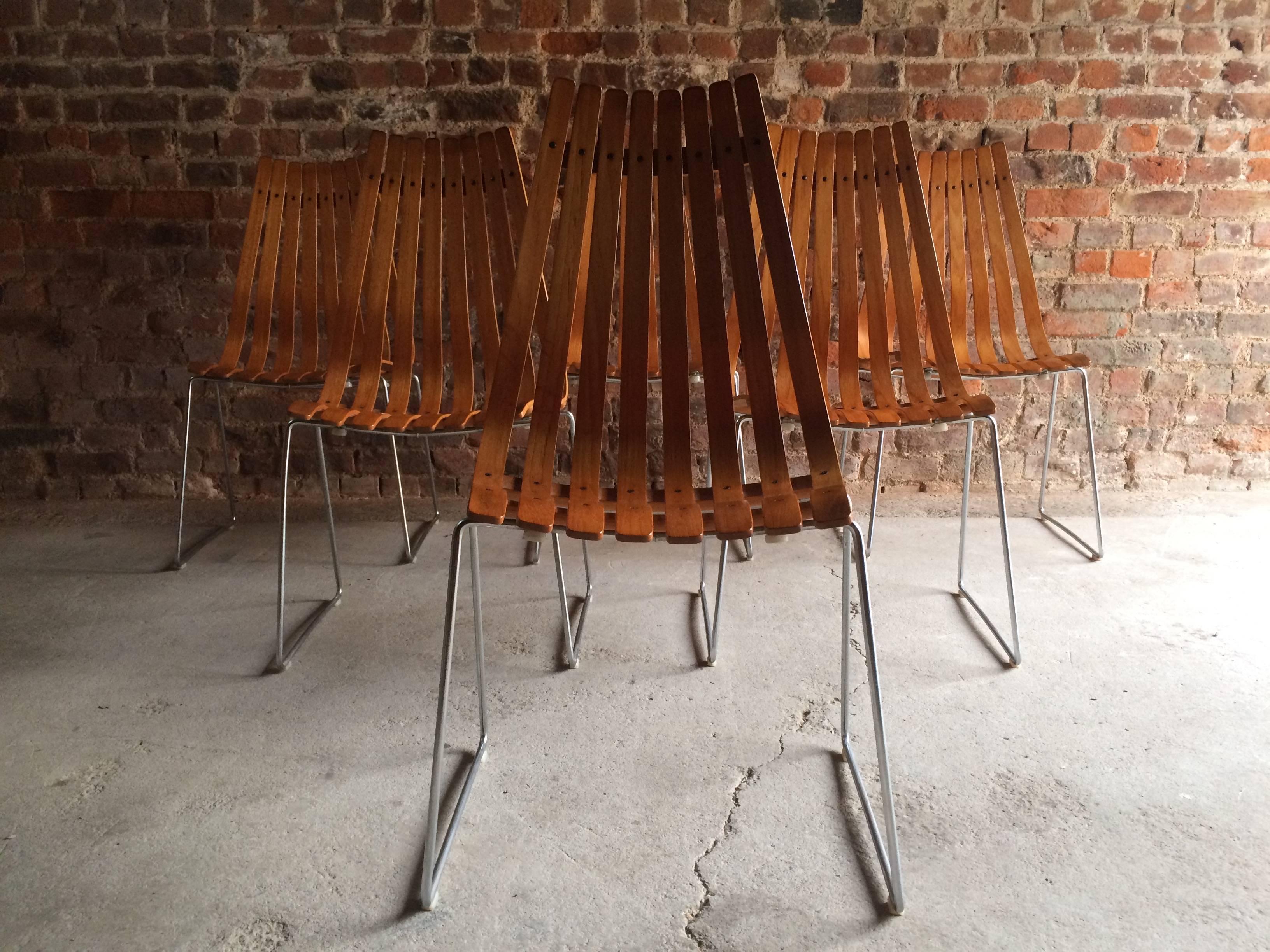 Scandia Dining Chairs by Hans Brattrud for Hove Mobler Rosewood, 1960s In Excellent Condition In Longdon, Tewkesbury