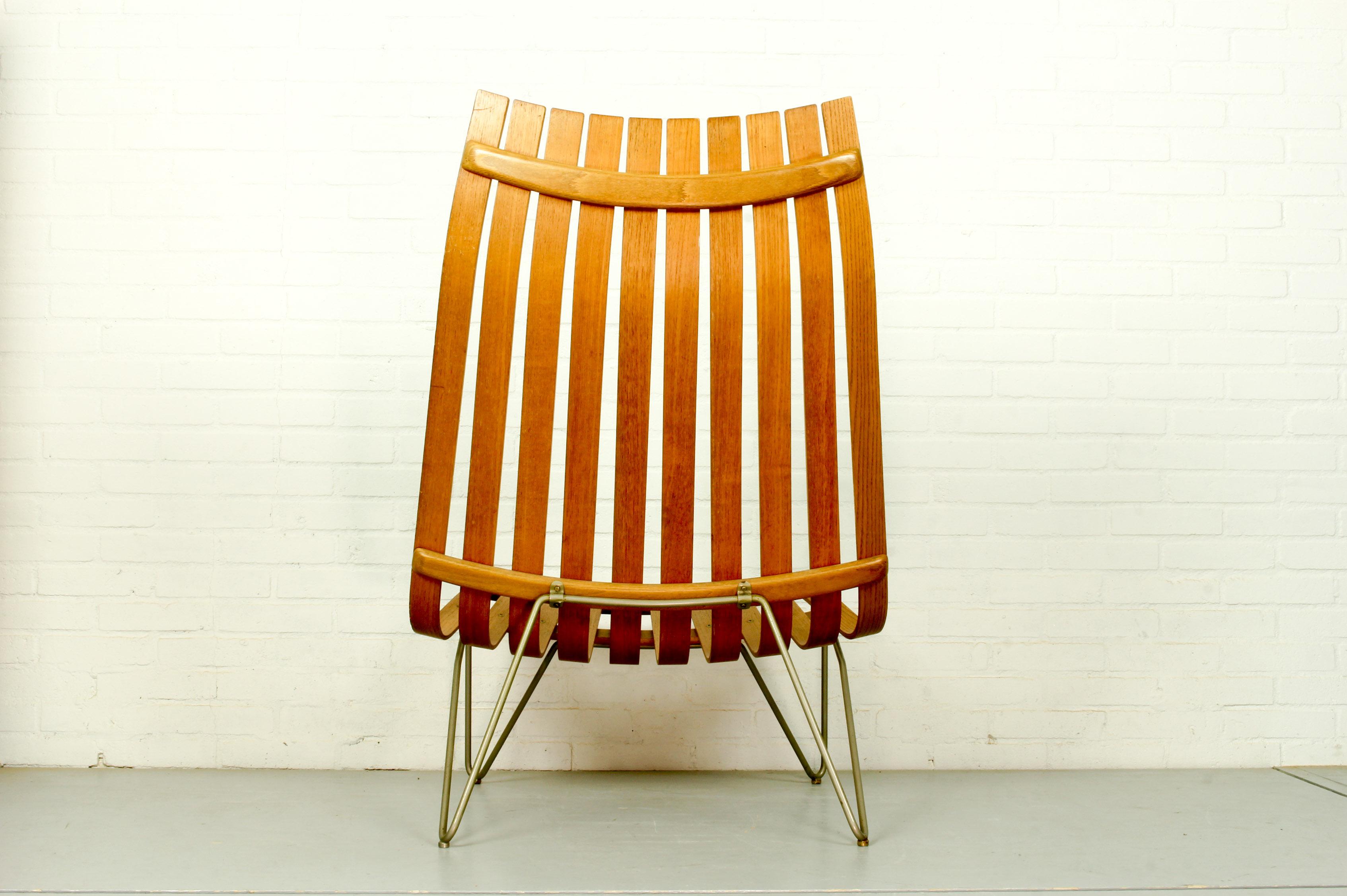 Plated Scandia Lounge Chair by Hans Brattrud for Hove Mobler, 1960s