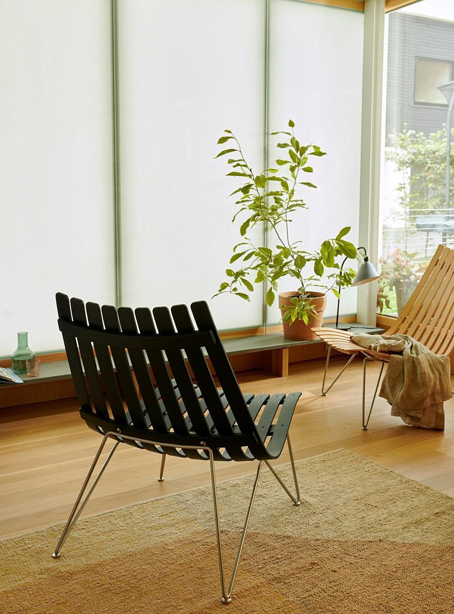 Mid-Century moderno Scandia Nett Bolt Lounge Chair di Fjord Fiesta con base Bolt in vendita