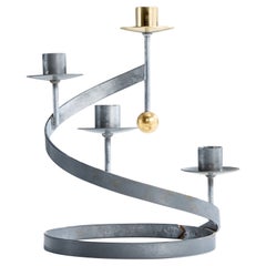 Scandia Geschenk, Kandelaber, Metall, Messing, Schweden, 1980er