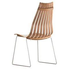 Sedia a schienale alto impilabile Scandia Prince di Fjord Fiesta con base a bullone