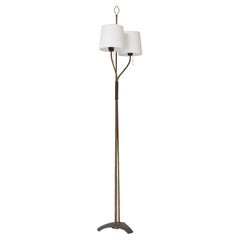 Scandianvian Modern Brass Floor Lamp by Svend Aage Holm Sørensen, Denmark, 1950s