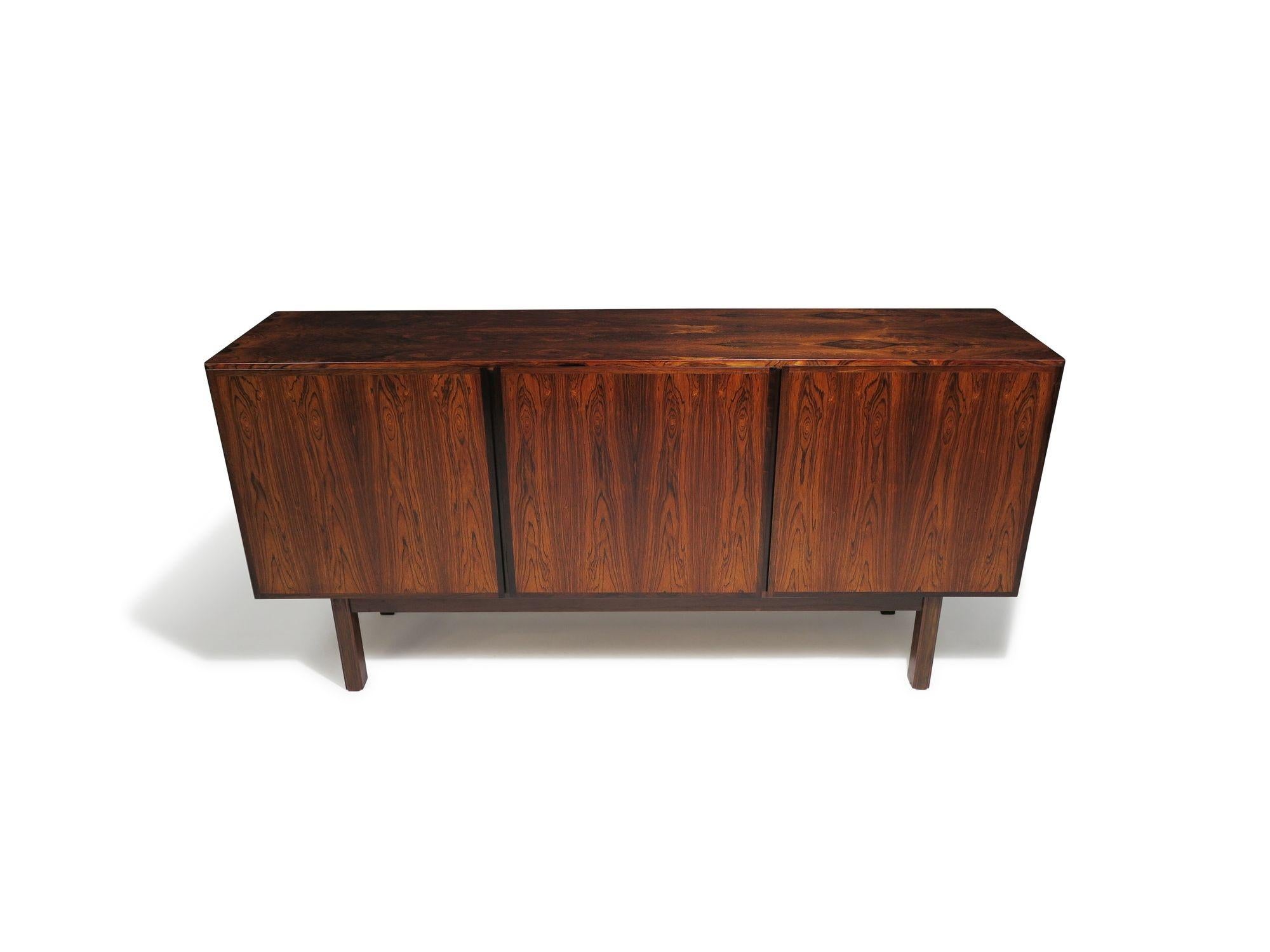 Danish Scandianvian Modern Omann Jun Brazilian Rosewood Credenza For Sale