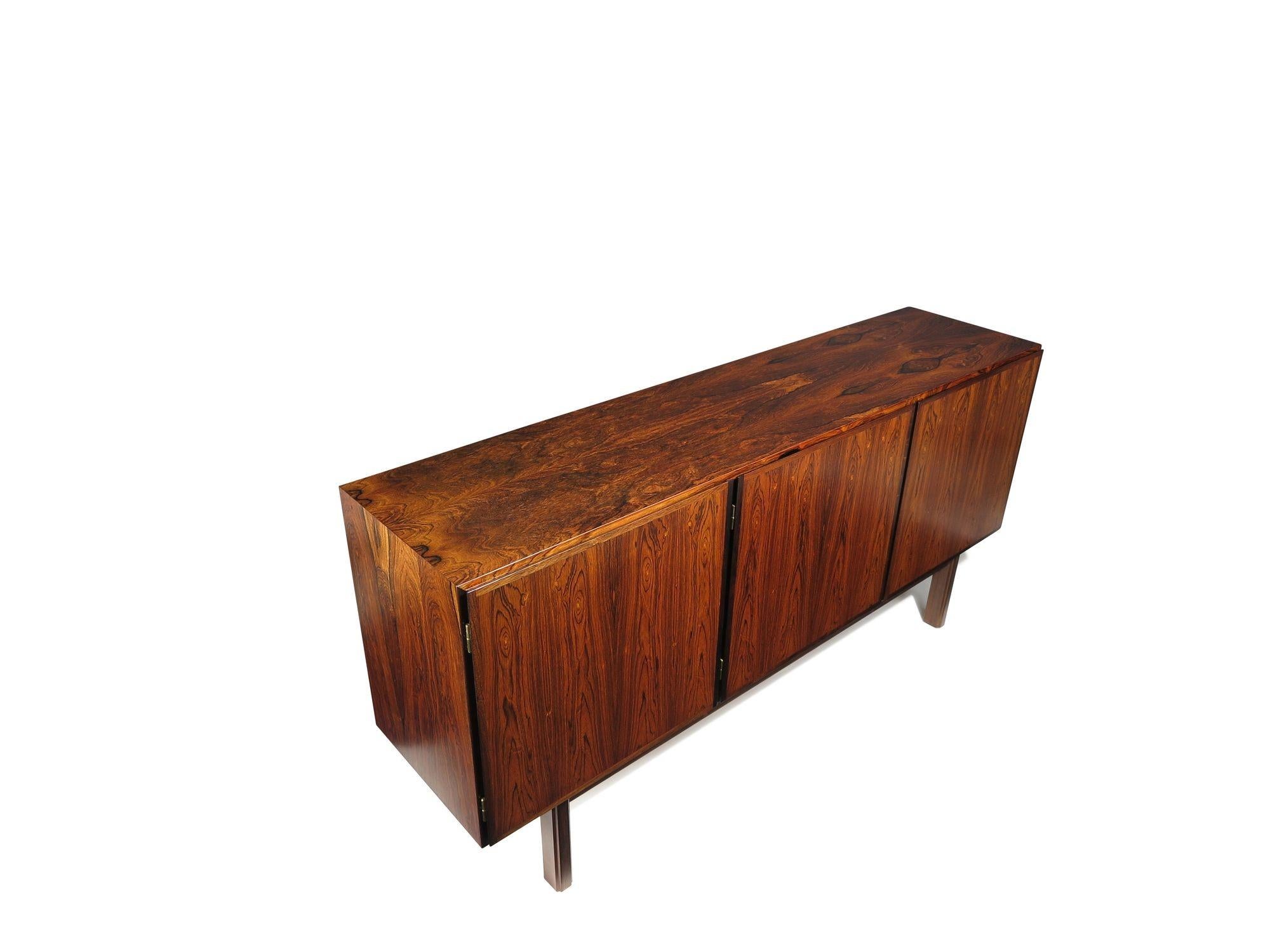 Oiled Scandianvian Modern Omann Jun Brazilian Rosewood Credenza For Sale