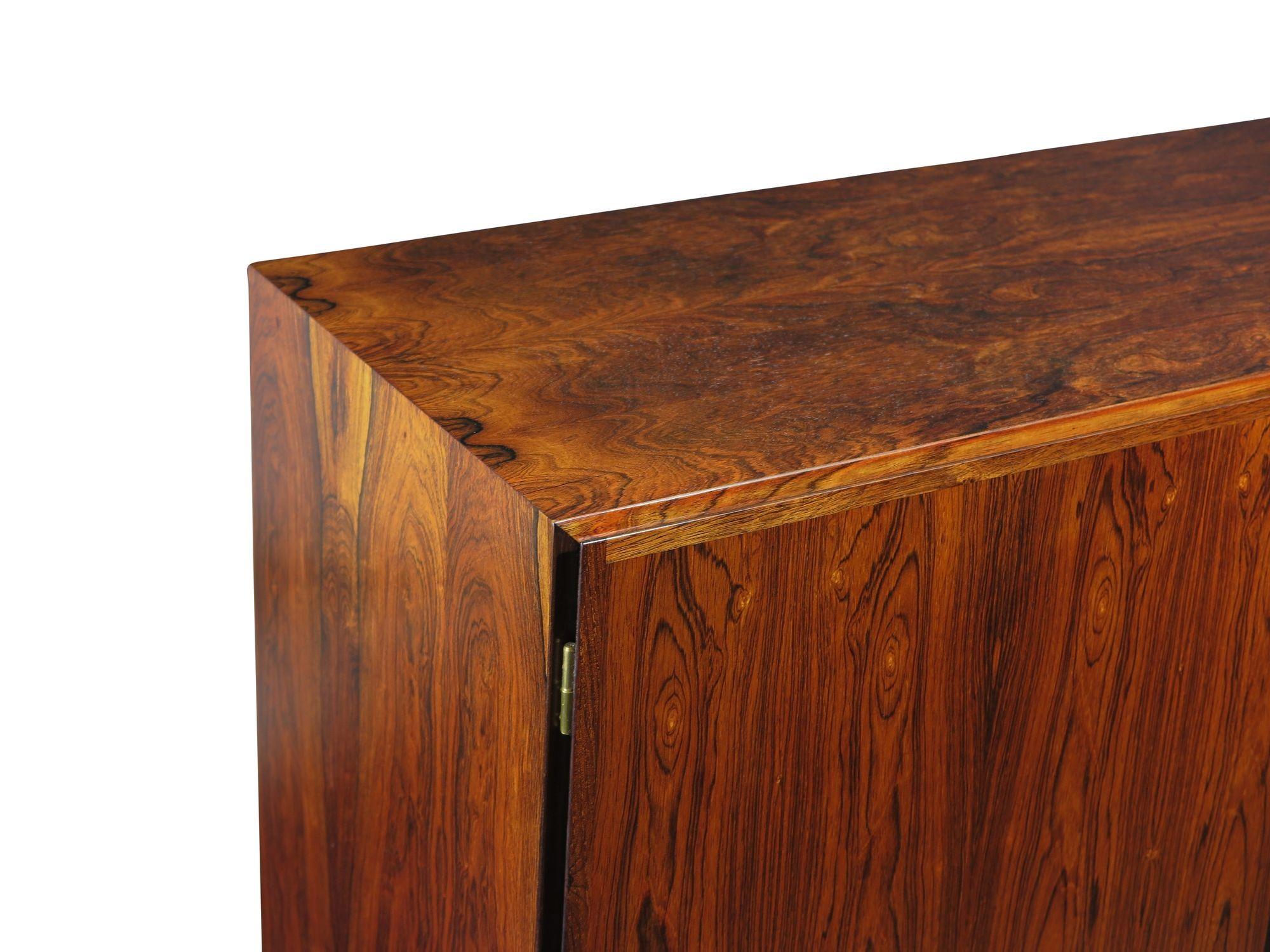 Scandianvian Modern Omann Jun Brazilian Rosewood Credenza In Excellent Condition For Sale In Oakland, CA