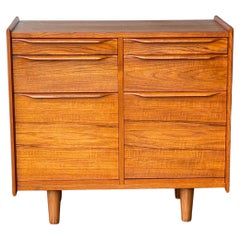 Scandiline Danish Mid-Century Modern Office Teak Cabinet with File