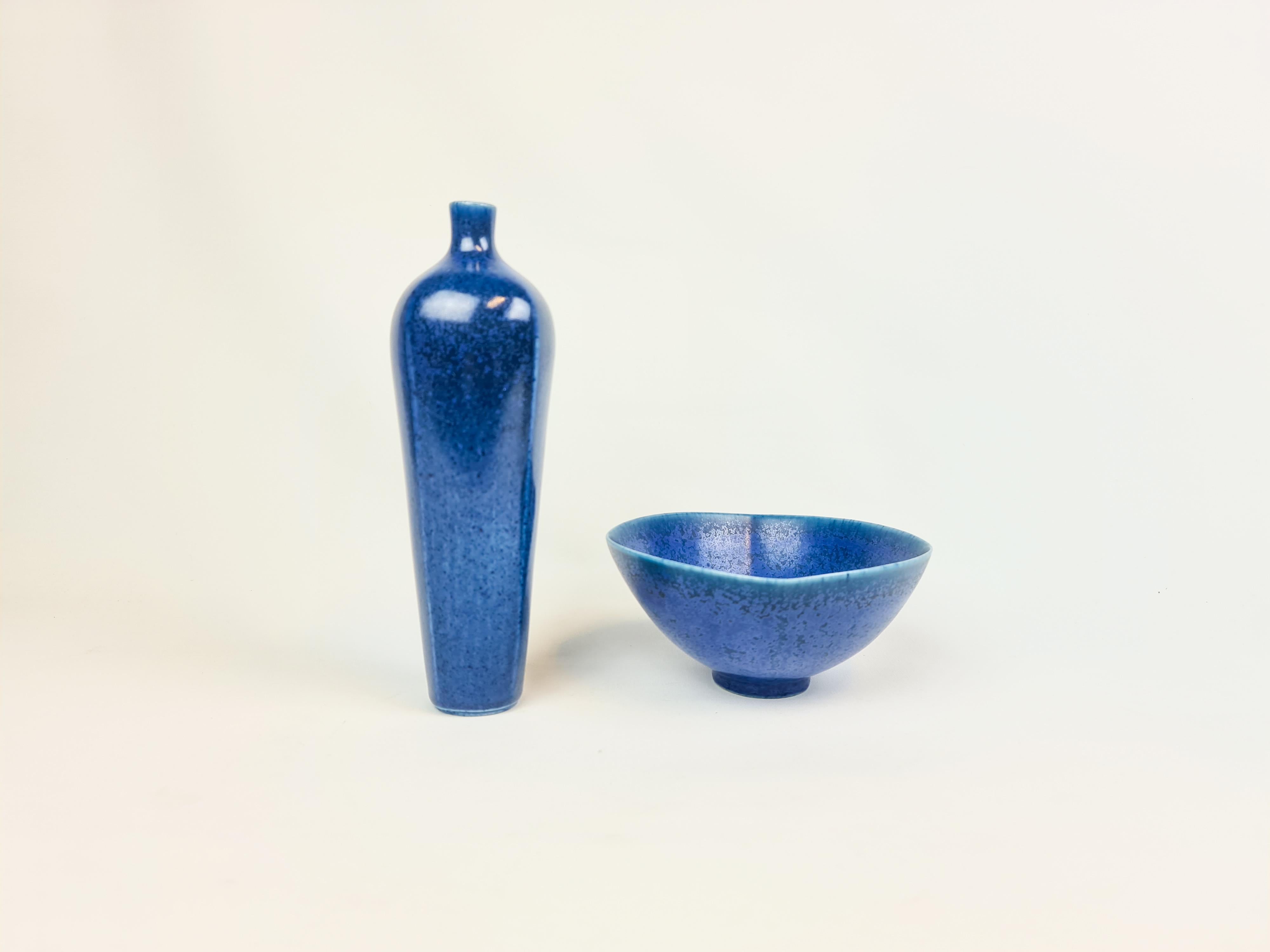 Scandinavian Modern Scandinaivan Modern Vase and Bowl Berndt Friberg, Gustavsberg, Sweden