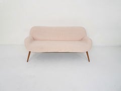 Scandinanvian Modern Cocktail Sofa in Boucle, Denmark 1960's