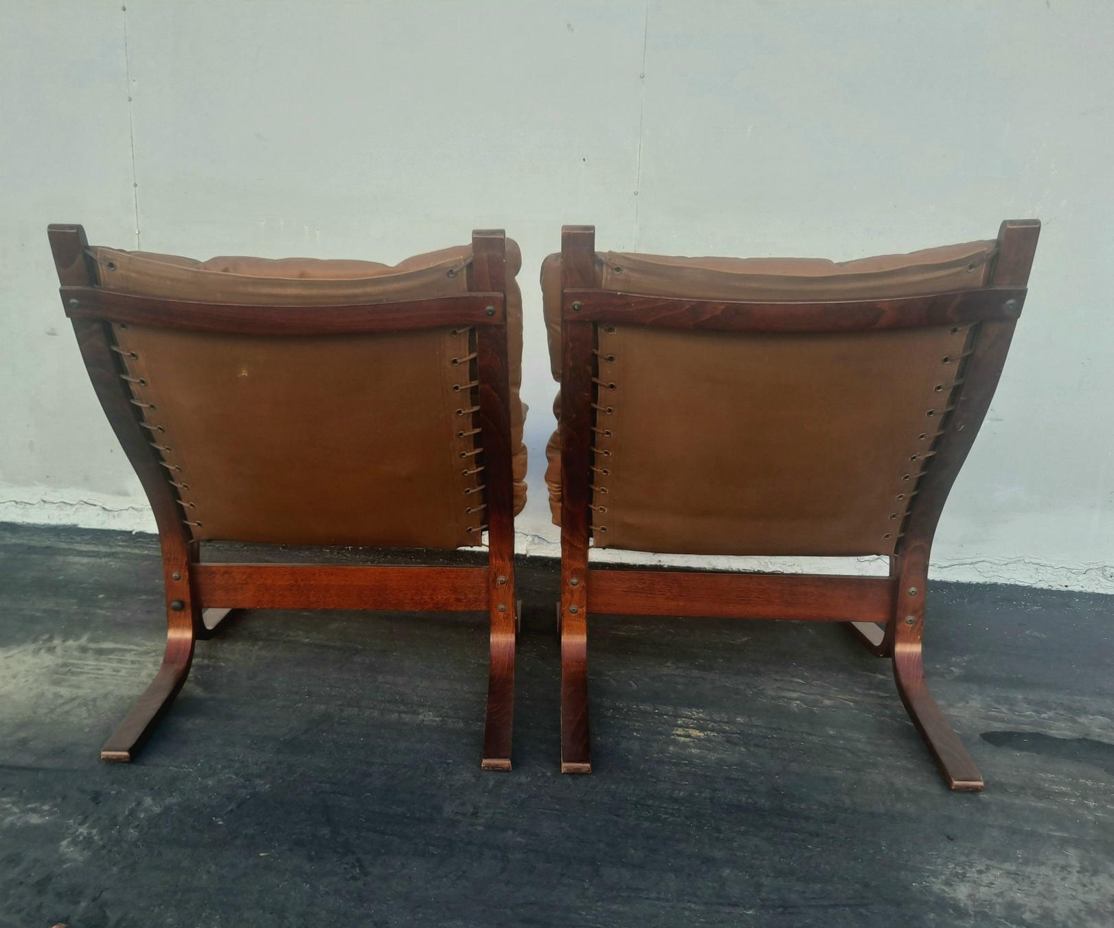 Fin du 20e siècle Paire de fauteuils scandinaves Siesta par Ingmar Relling pour Westnova « Norvège », 1970 en vente