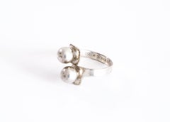 Scandinavia Aksel Holmsen 1960s Modernist Silver Ring