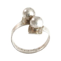 Vintage Scandinavia Aksel Holmsen 1960s Modernist Silver Ring