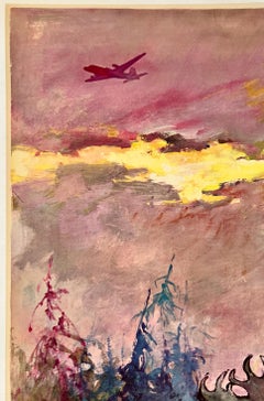 SCANDINAVIA BY SAS Scandinavian Airlines System Original Vintage Airline Poster
