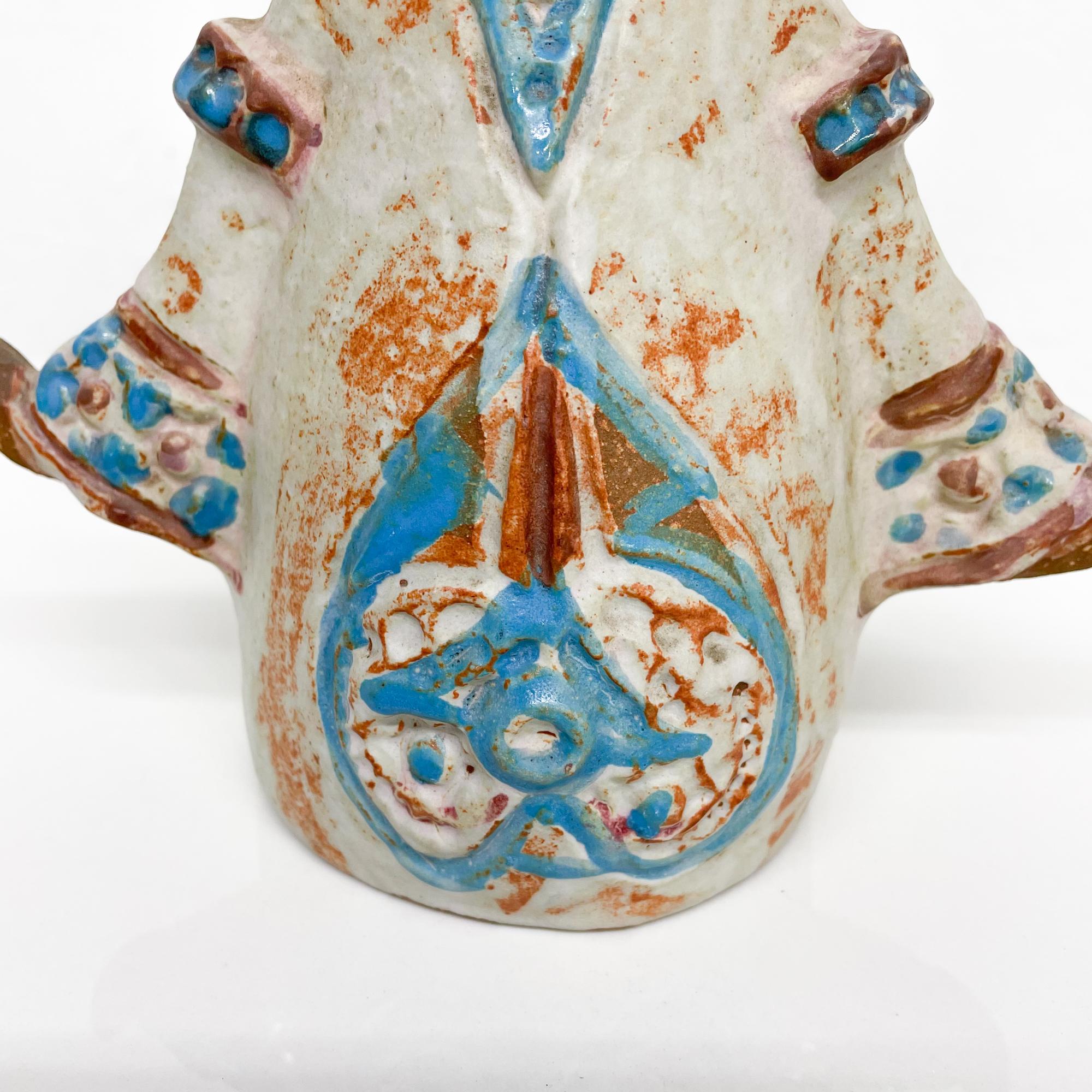 Mid-20th Century 1960s Scandinavia Ceramic Pottery Decorative Doll Flower Vase Lisa Larson Style