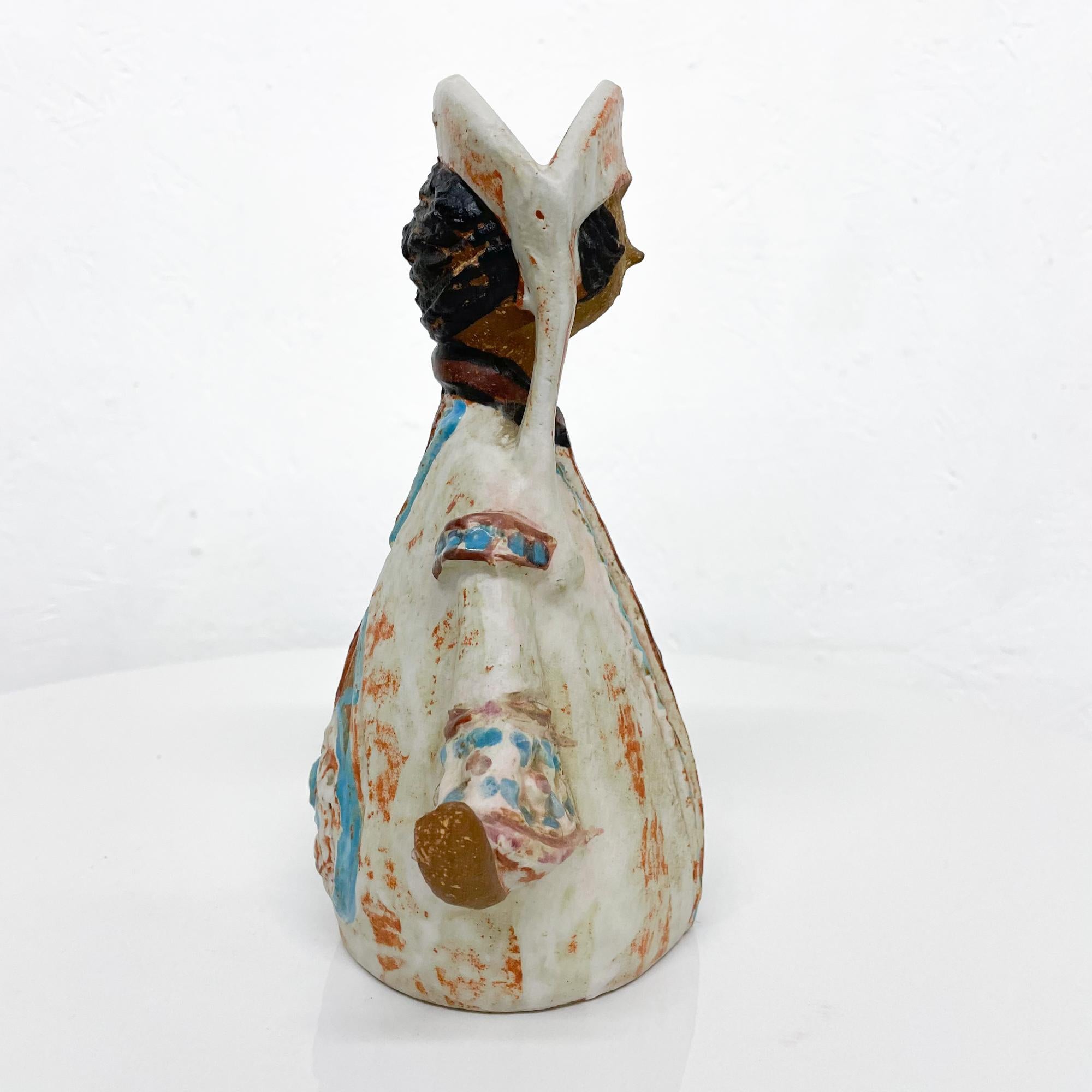 1960s Scandinavia Ceramic Pottery Decorative Doll Flower Vase Lisa Larson Style 1
