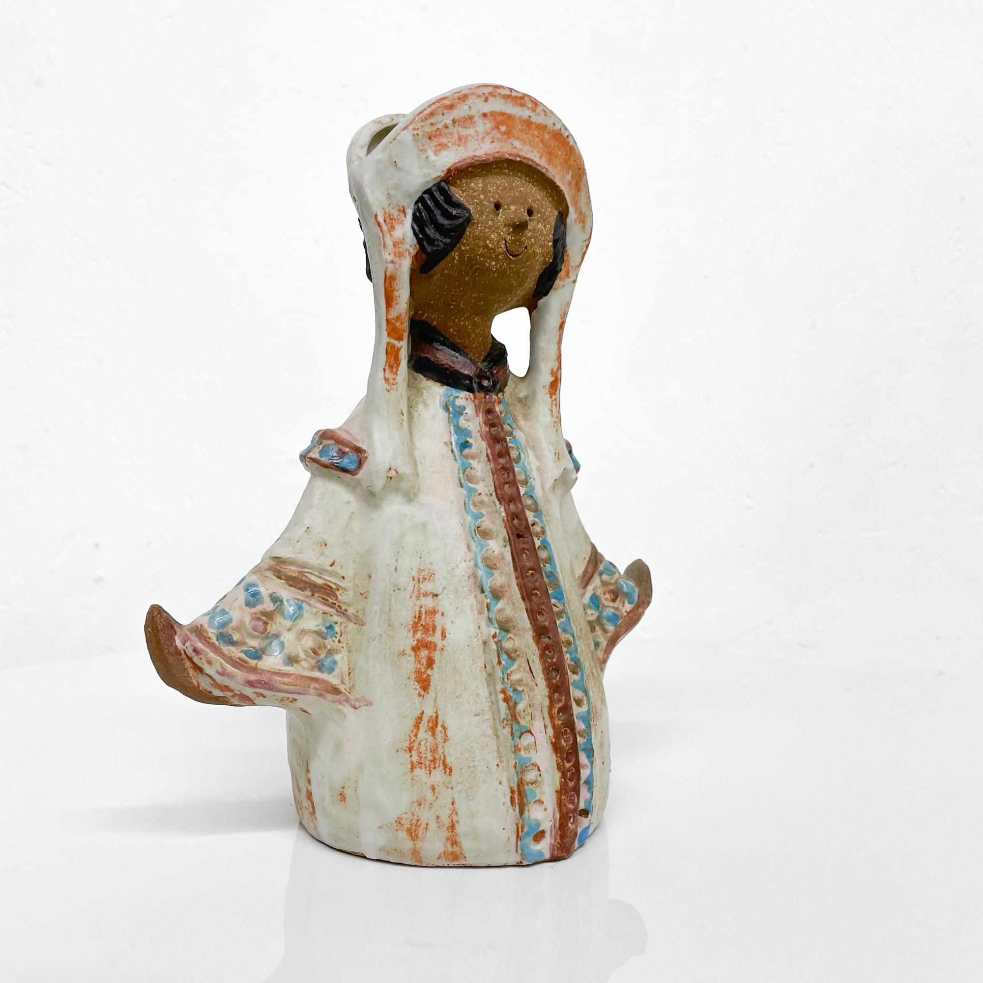 1960s Scandinavia Ceramic Pottery Decorative Doll Flower Vase Lisa Larson Style 2