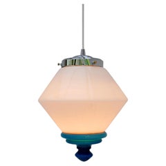 Lampada a sospensione in vetro Art Deco svedese d'epoca, circa 1935