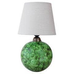 Skandinavische 1930er Art Deco Keramik Tischlampe von Erik Mornils für Nittsjö