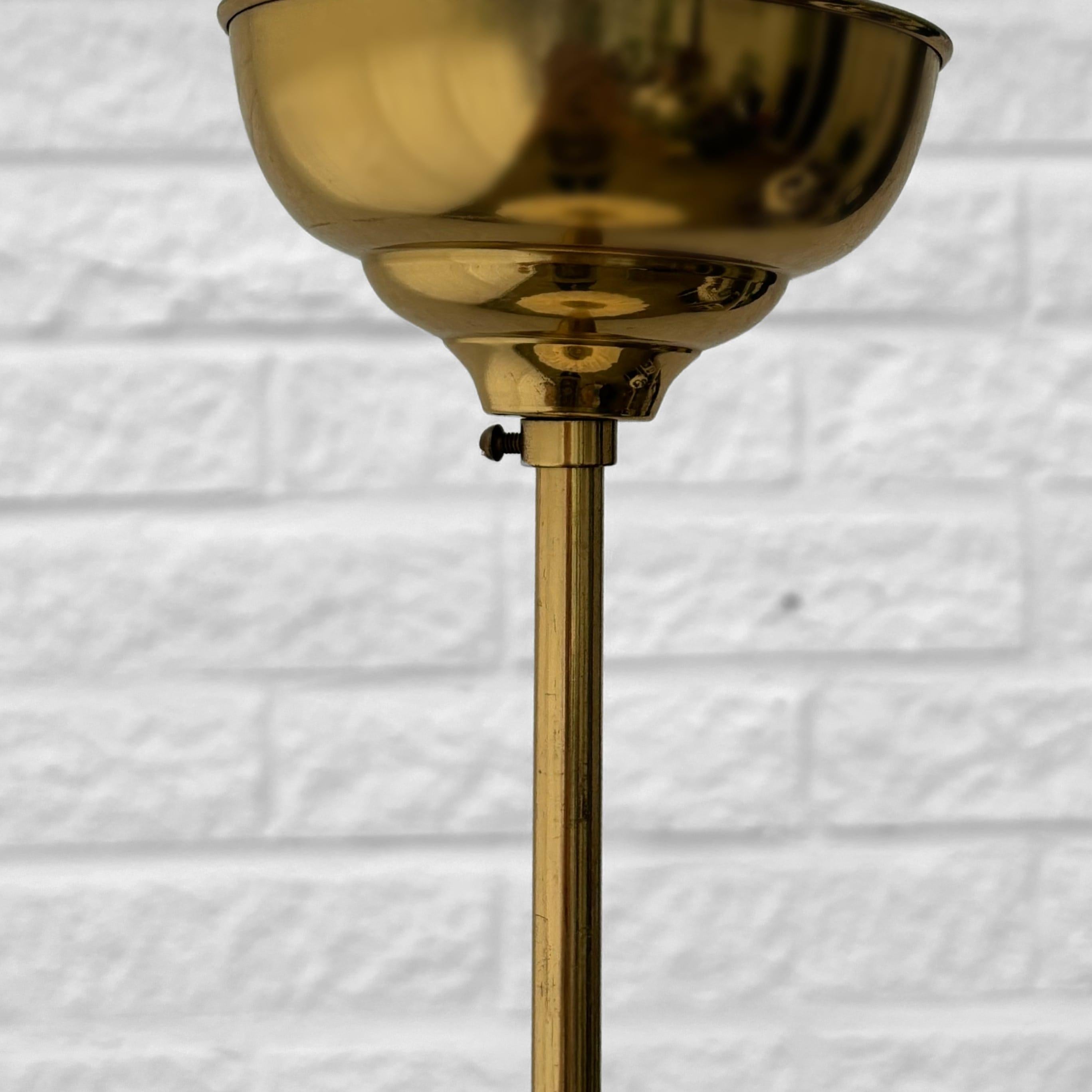 Scandinavian 1940s globe pendant lamp attributed to Tore Ahlsén, Sweden, 1950s For Sale 4