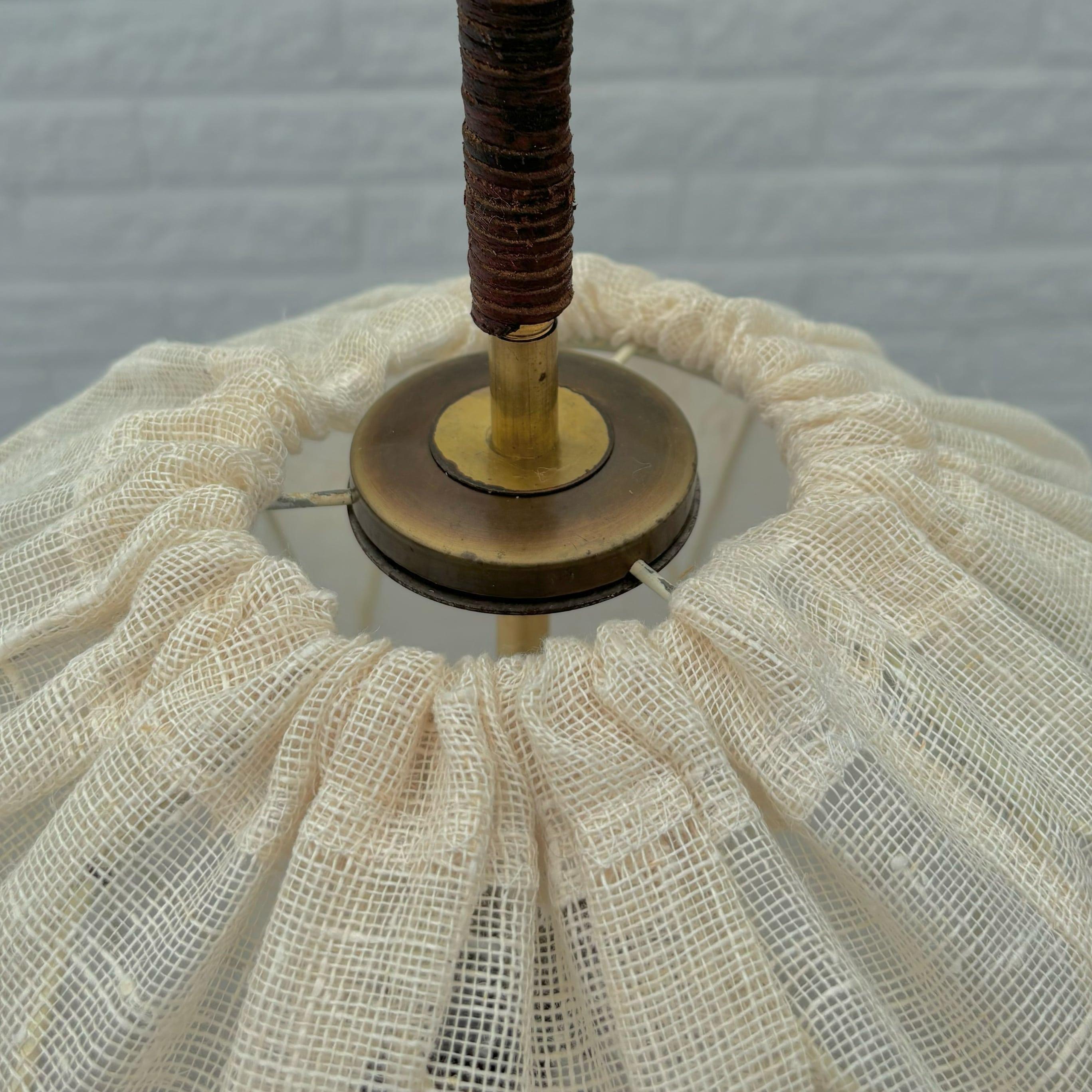 Scandinavian 1940s globe pendant lamp attributed to Tore Ahlsén, Sweden, 1950s For Sale 2