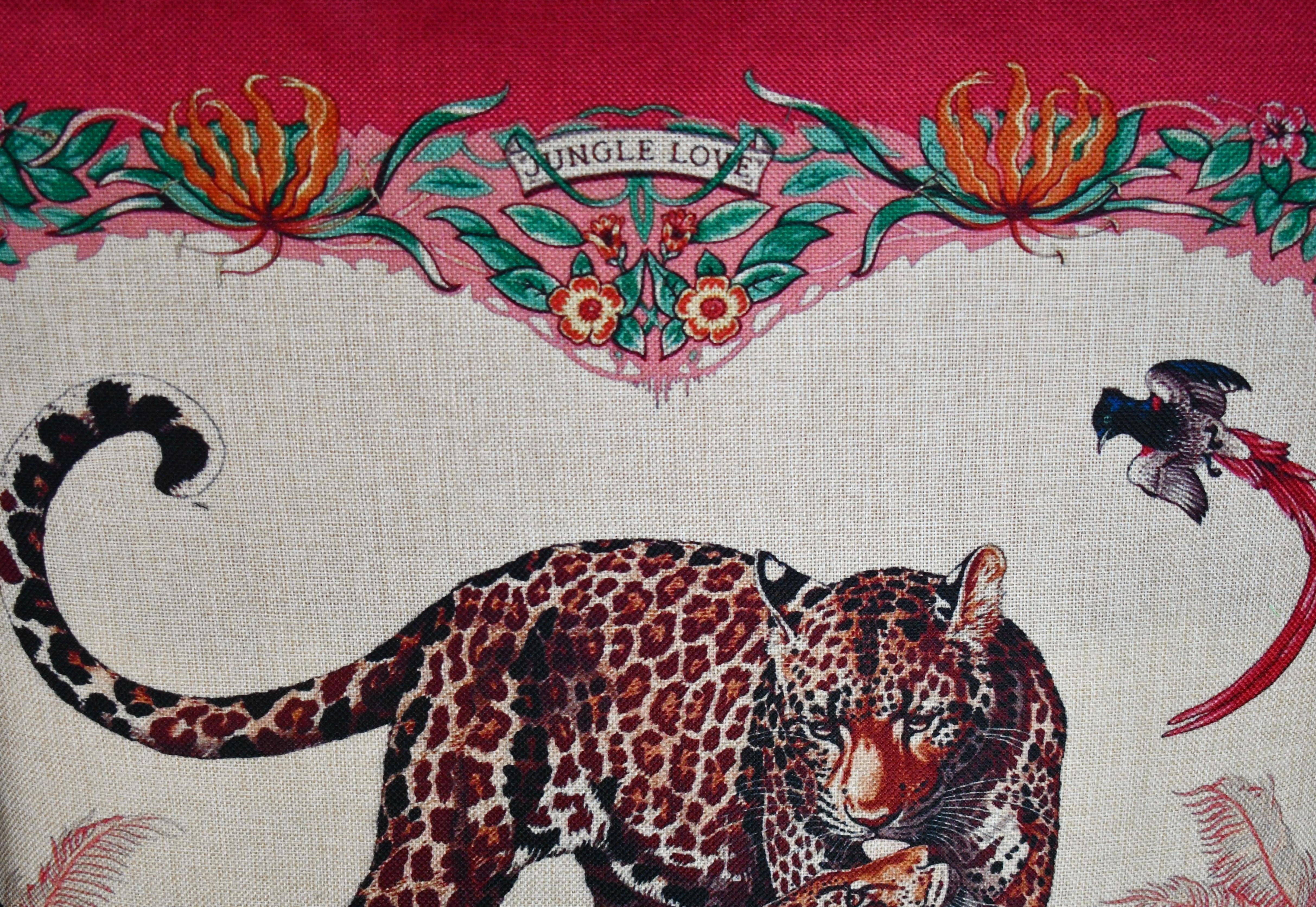 Scandinavian 1960s DUX Lounge Chair Covered in Jungle Love Fabric by Hermès 3