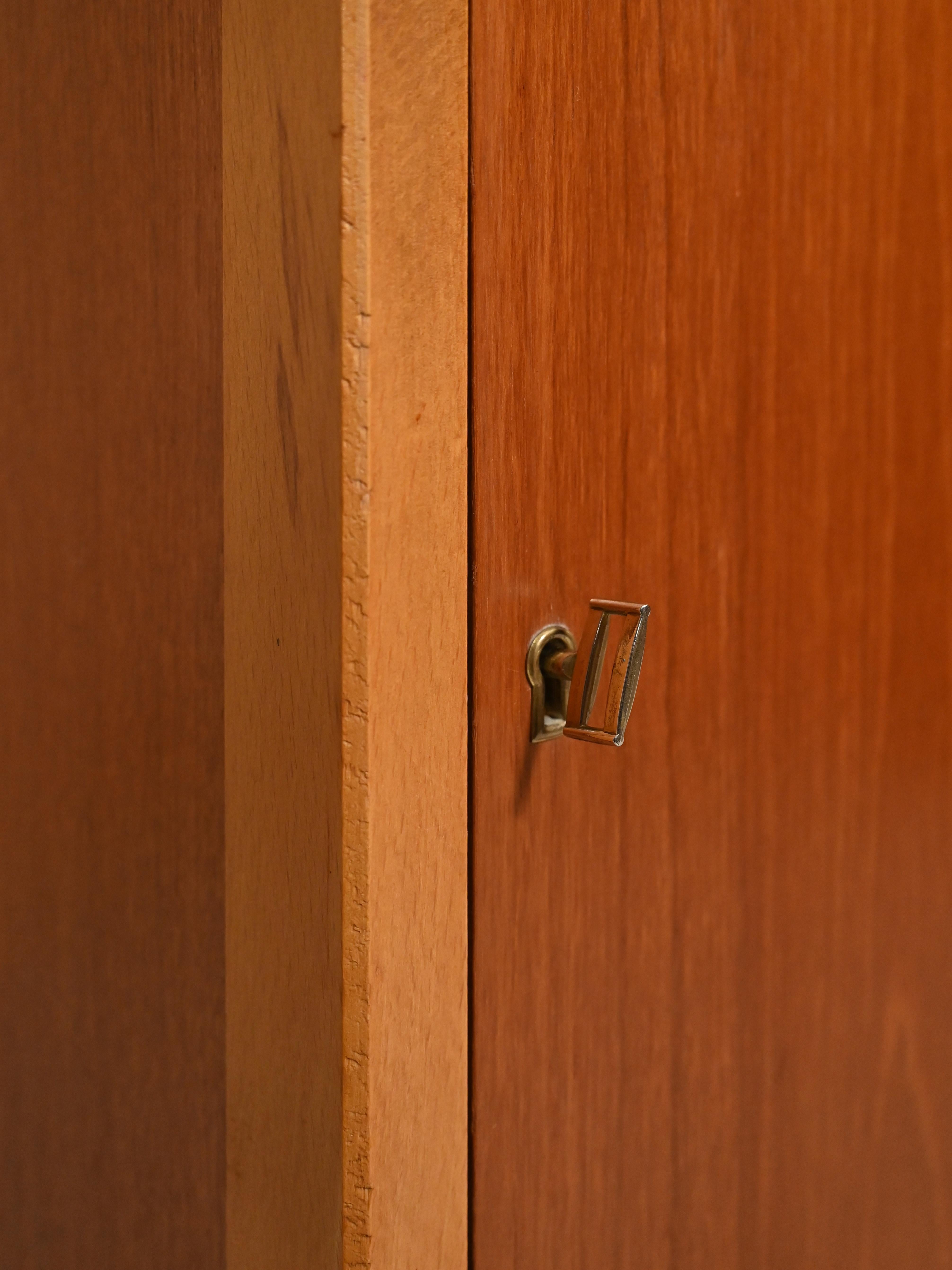 Scandinavian 1960s Teak Office Chest of Drawers In Good Condition For Sale In Brescia, IT