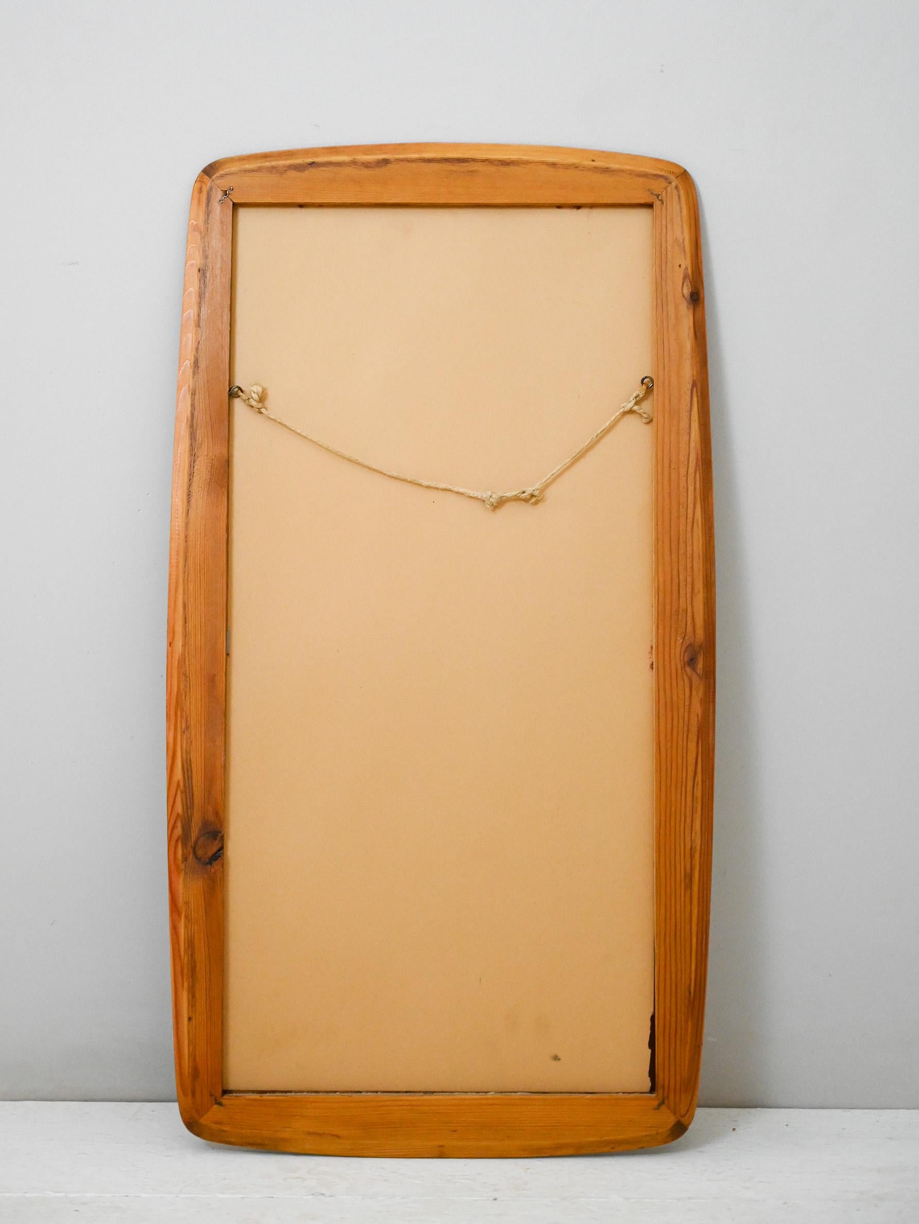 Miroir scandinave vintage des années 1960 Bon état - En vente à Brescia, IT