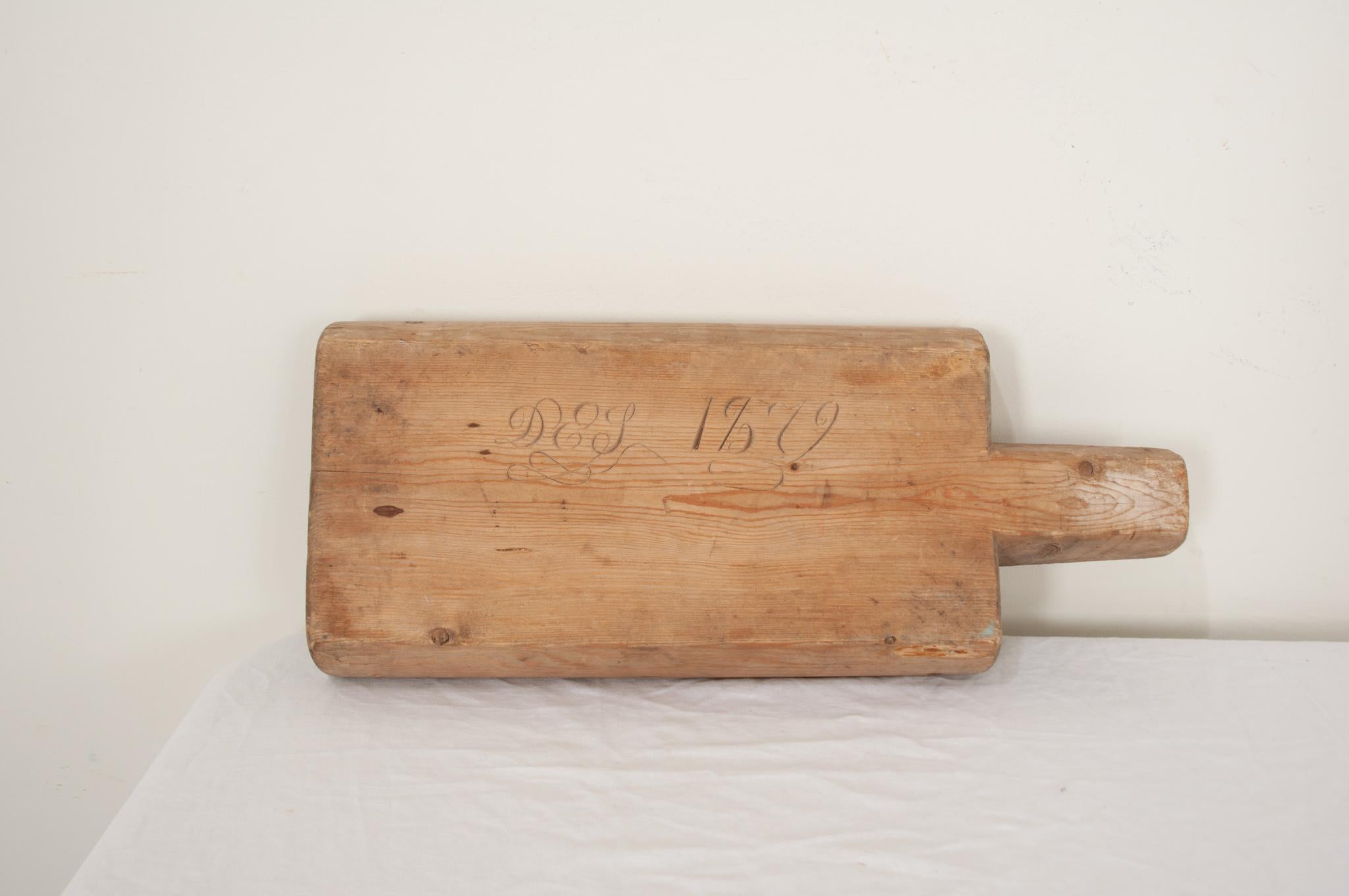 Hand-Carved Scandinavian 19th Century Cheese Maker’s Board For Sale