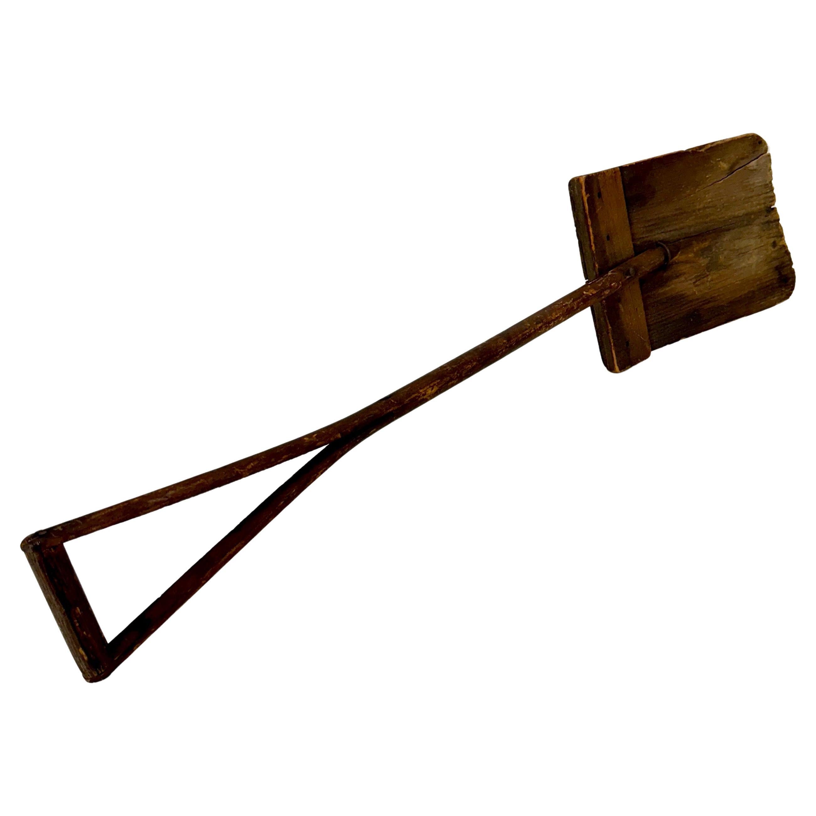 Scandinavian 19th Century Folk Art Wood Grain Shovel For Sale