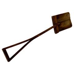Antique Scandinavian 19th Century Folk Art Wood Grain Shovel