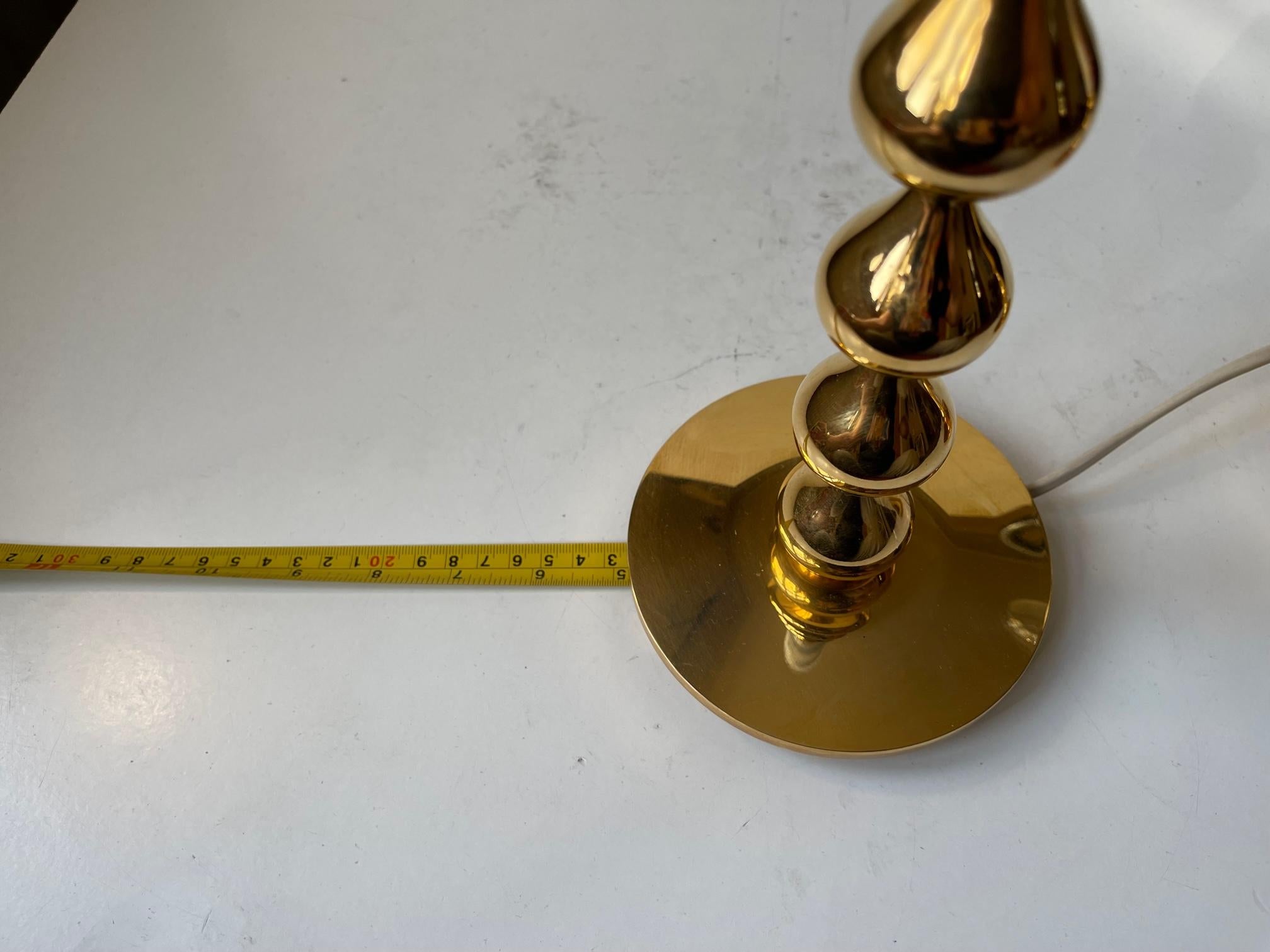 Scandinavian 24 Carat Gold Plated Teardrop Table Lamps by Hugo Asmussen, 1970s In Good Condition For Sale In Esbjerg, DK