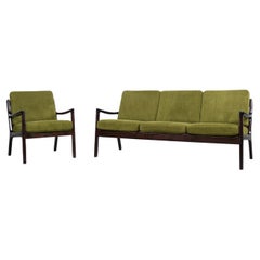 Vintage Scandinavian 3-Seater Senator Sofa and Chair by Ole Wanscher for Cado