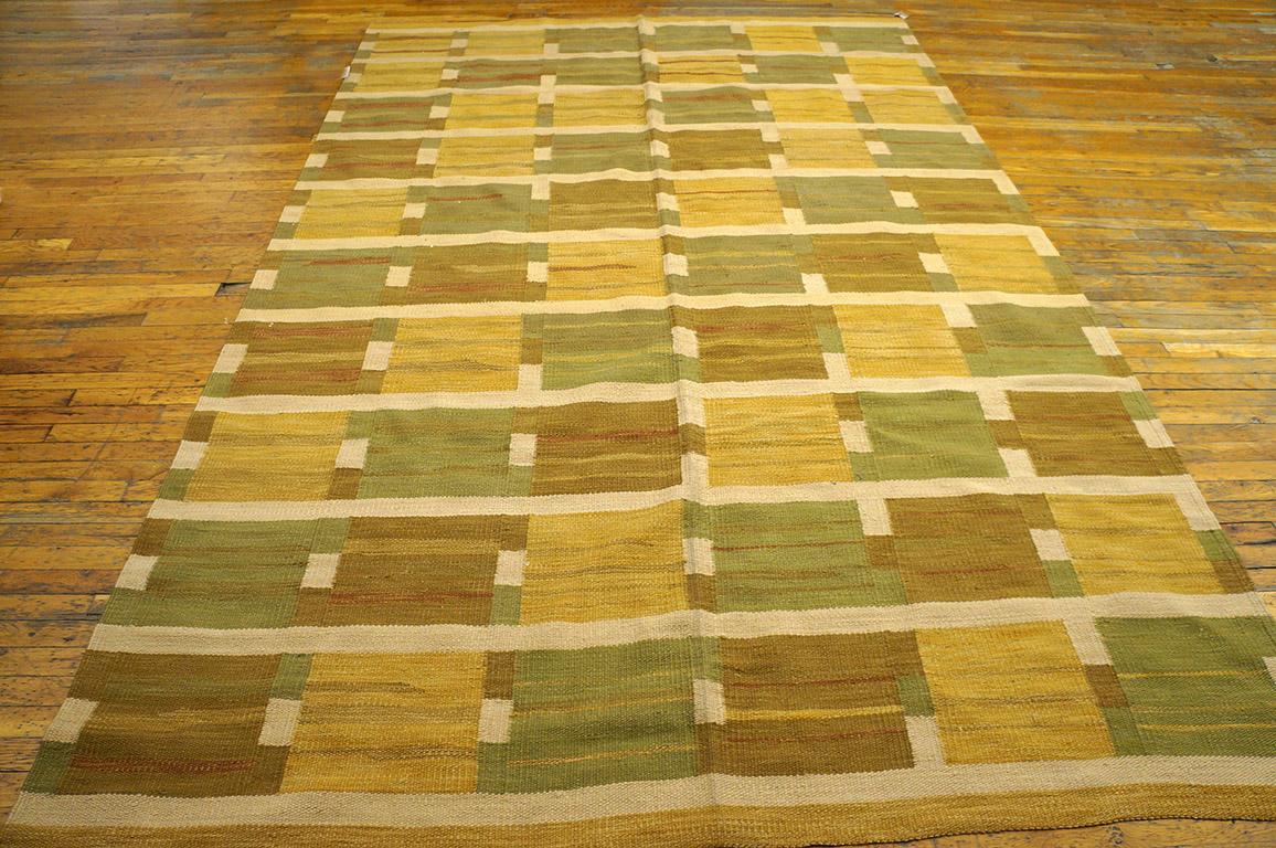 Contemporaneity Scandinavian Style Kilim.
Hand woven, flat-weave, all-over pattern.
7' x 10'6