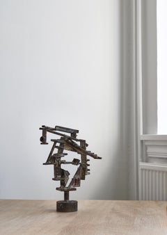 Scandinavian Abstract Modernism Iron Sculpture by Erik Aalykke, Denmark, 1960s