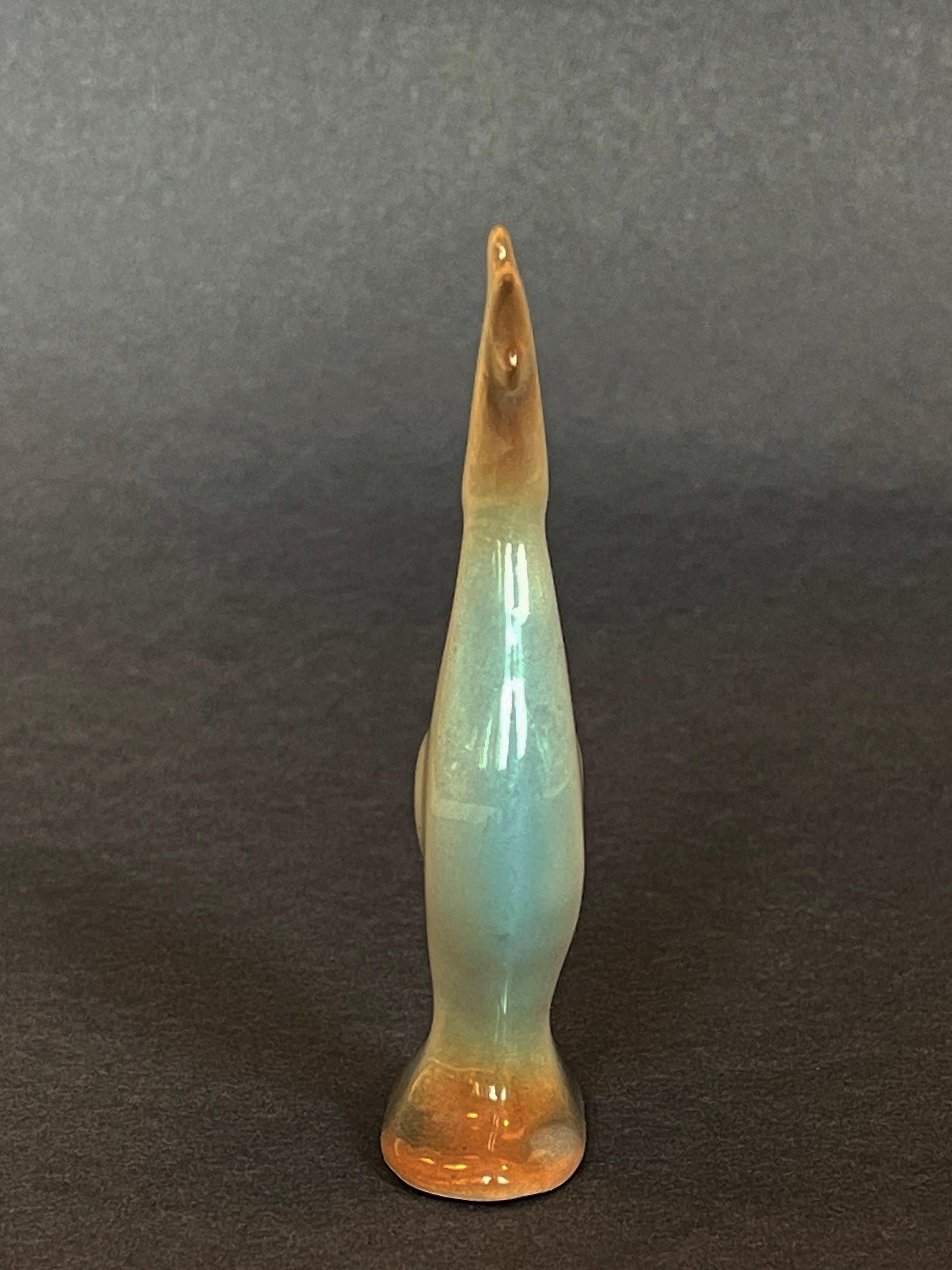 Mid-Century Modern Scandinavian Abstract Rooster Studio Ceramic, Mid-Century, Signed For Sale