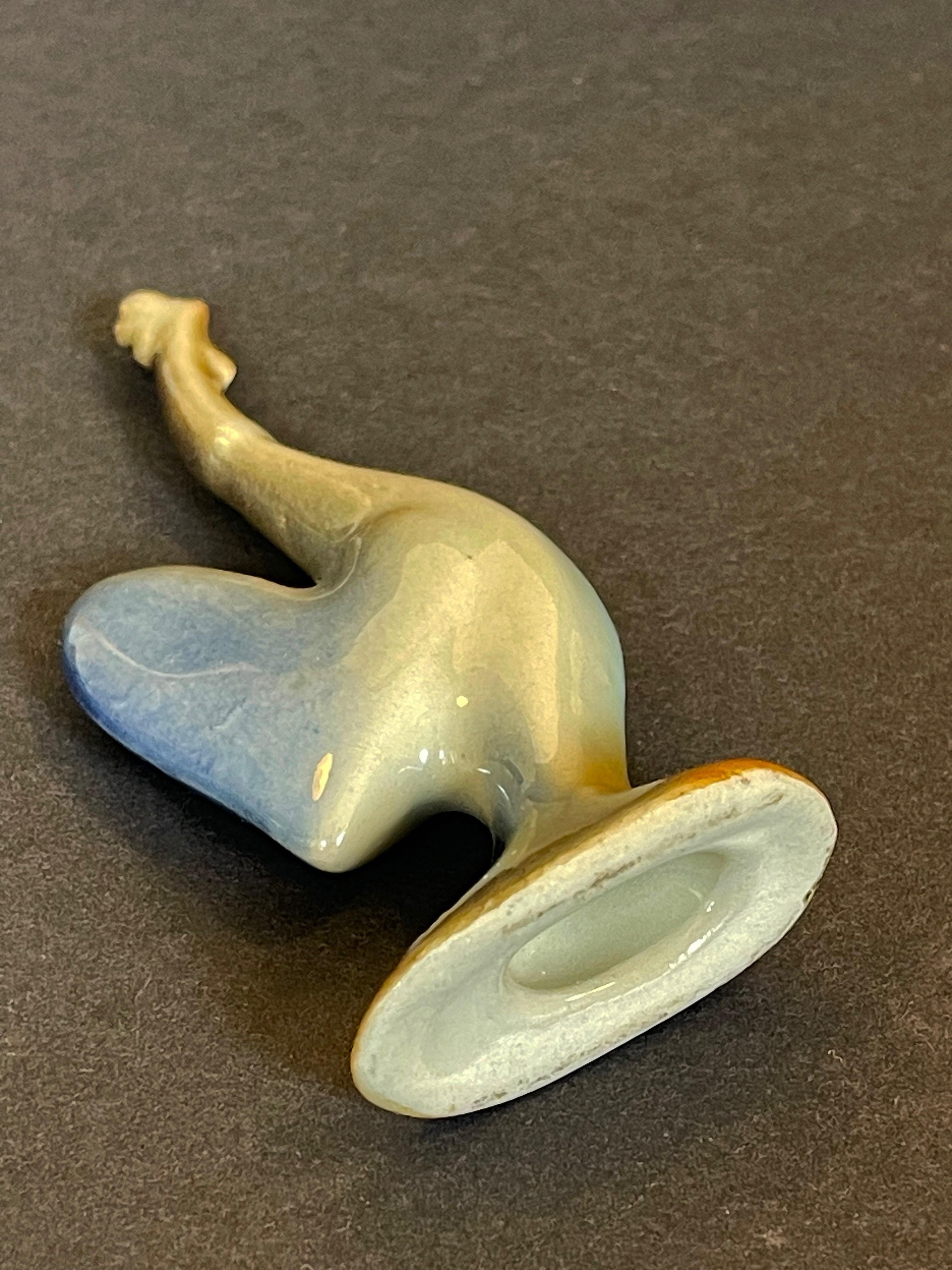 20th Century Scandinavian Abstract Rooster Studio Ceramic, Mid-Century, Signed For Sale