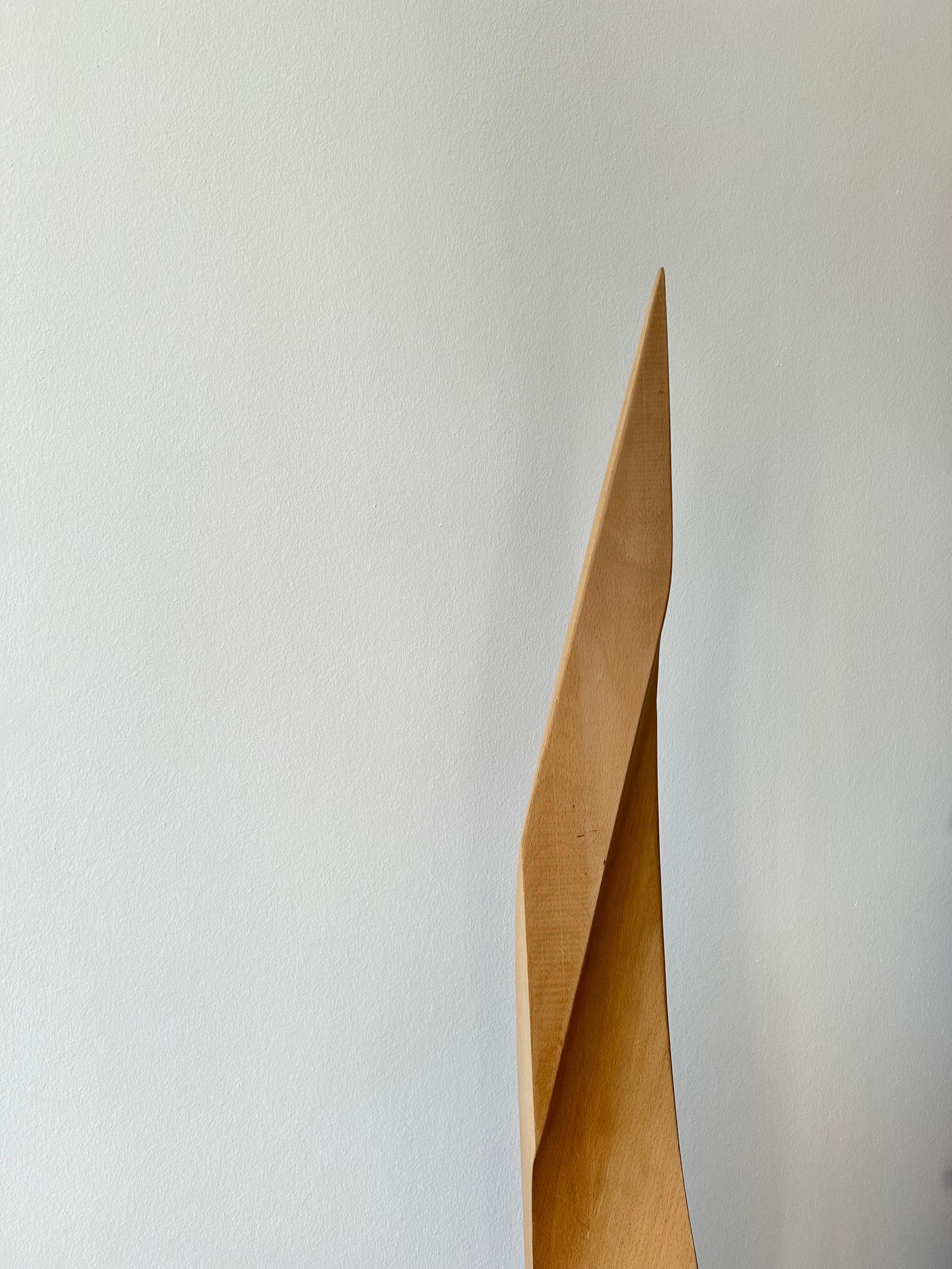 Scandinavian Abstract Wooden Sculpture, 1960s In Good Condition For Sale In Valby, 84