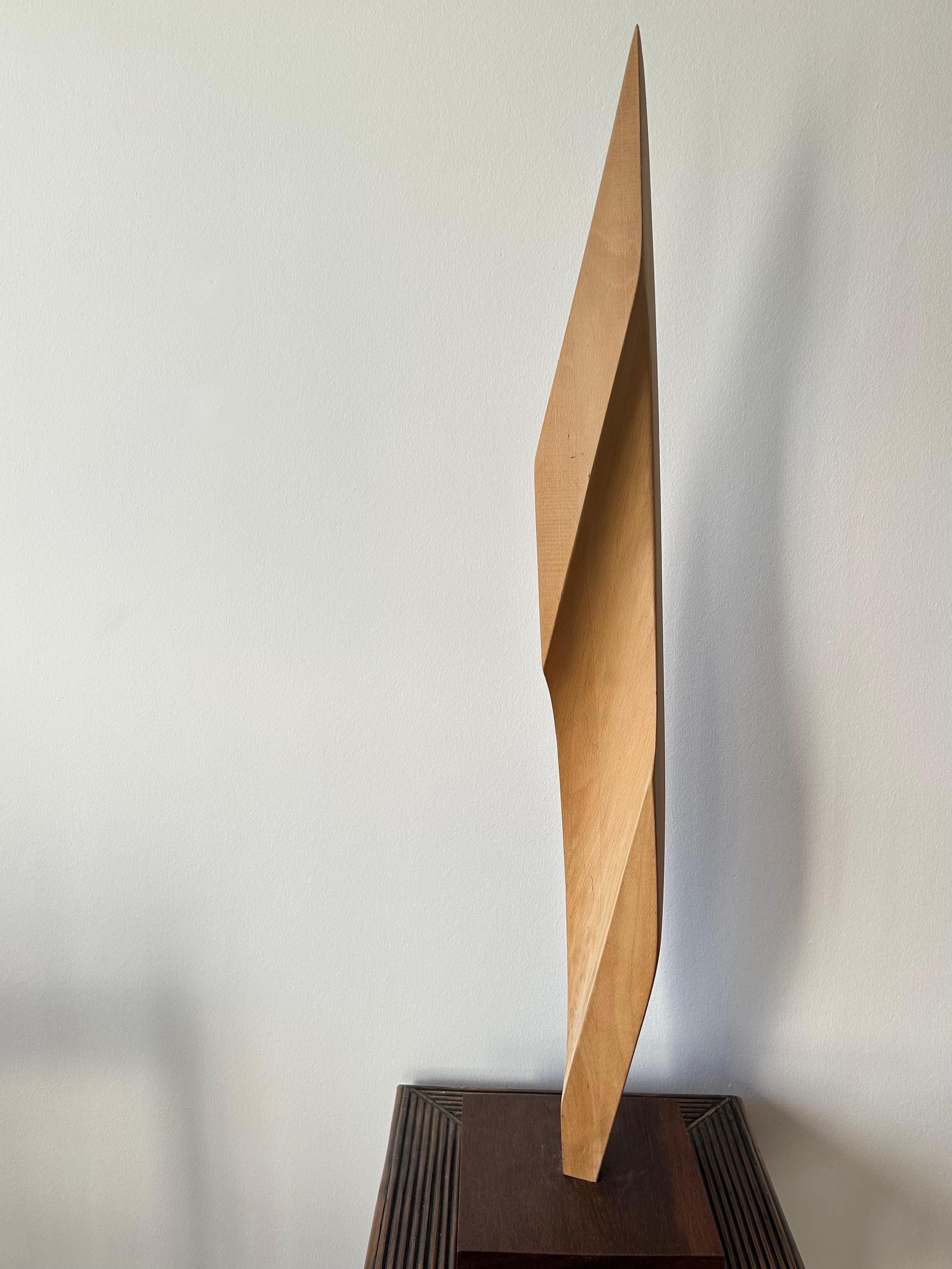 Mid-20th Century Scandinavian Abstract Wooden Sculpture, 1960s For Sale